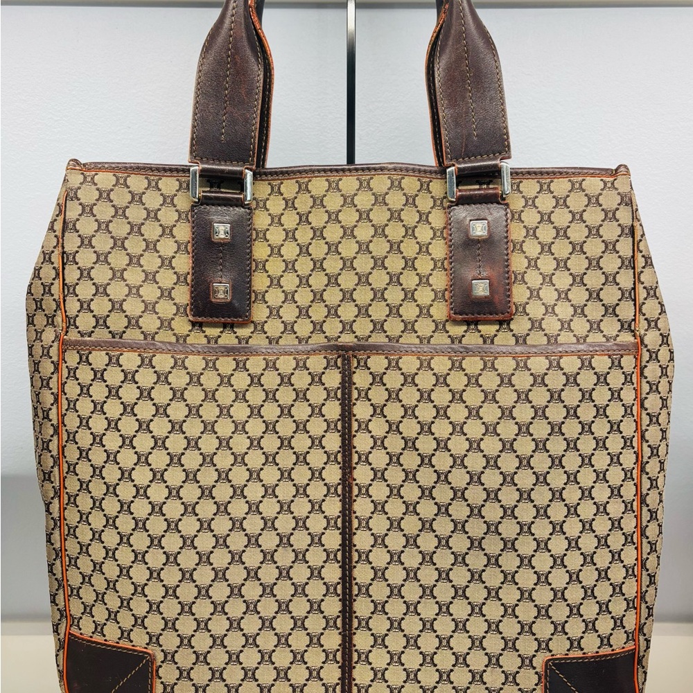 Vintage Celine Macadam canvas tote bag